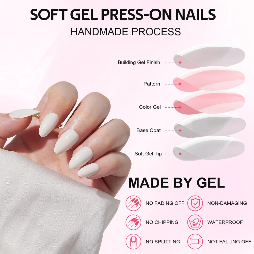 Cream-white nails paired with gel polish for salon-like results at home.
