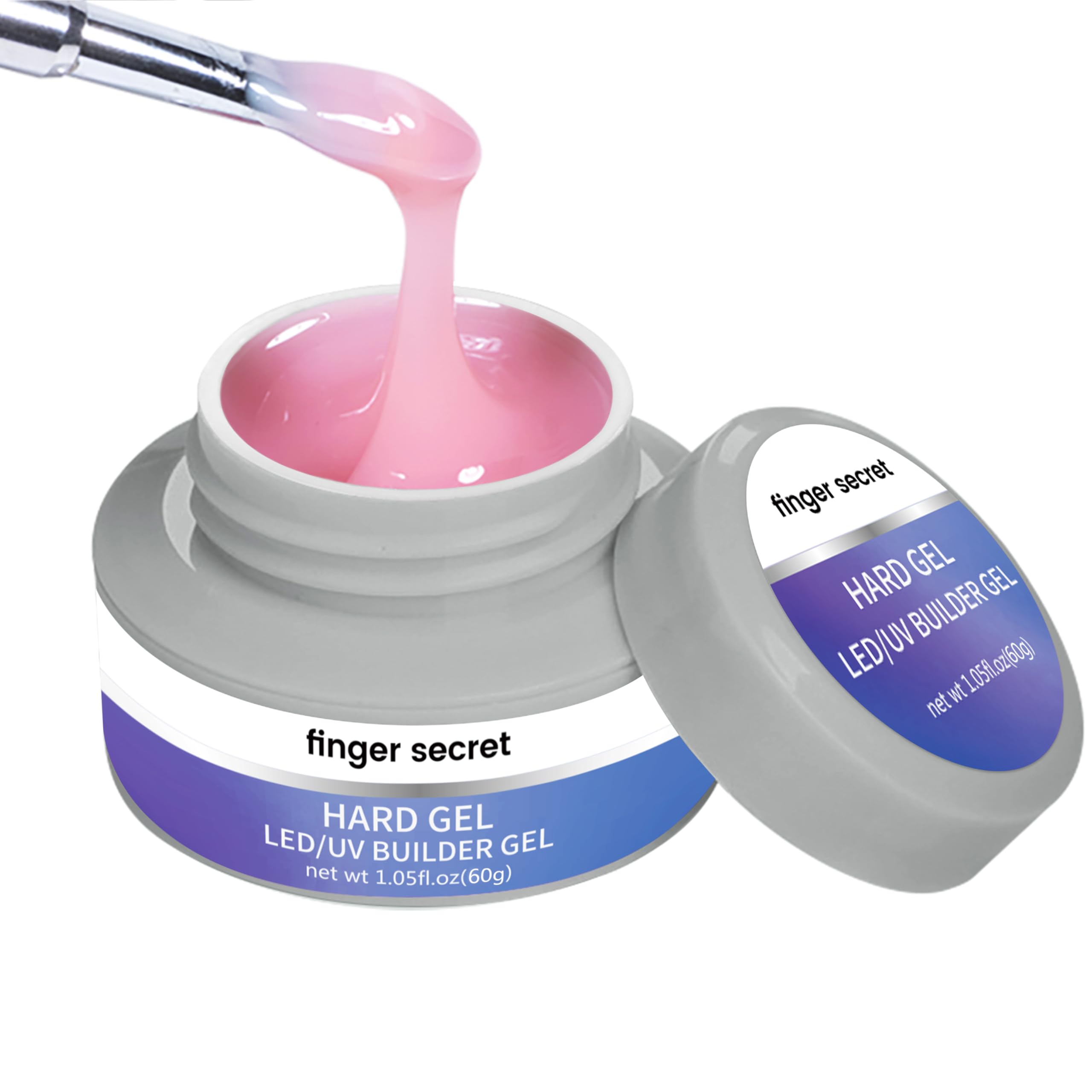 Finger Secret 60g Pink Builder Gel packaging for at-home use