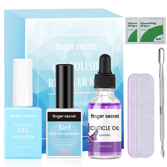 Finger Secret Gel Remover Kit for fast, gentle nail gel removal.