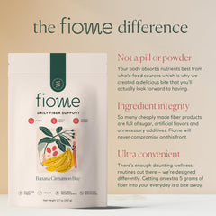 All-natural ingredients label of Fiome fiber supplement