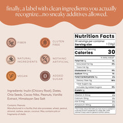 Graphic indicating no added sugar for Fiome fiber bite