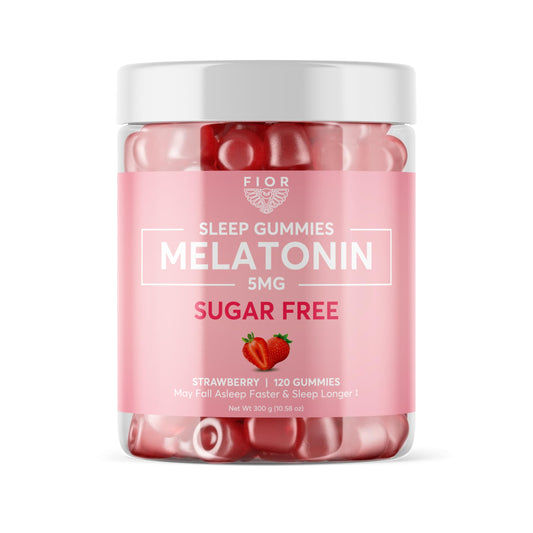 FIOR Melatonin Gummies Sugar Free Strawberry - 120-count bottle