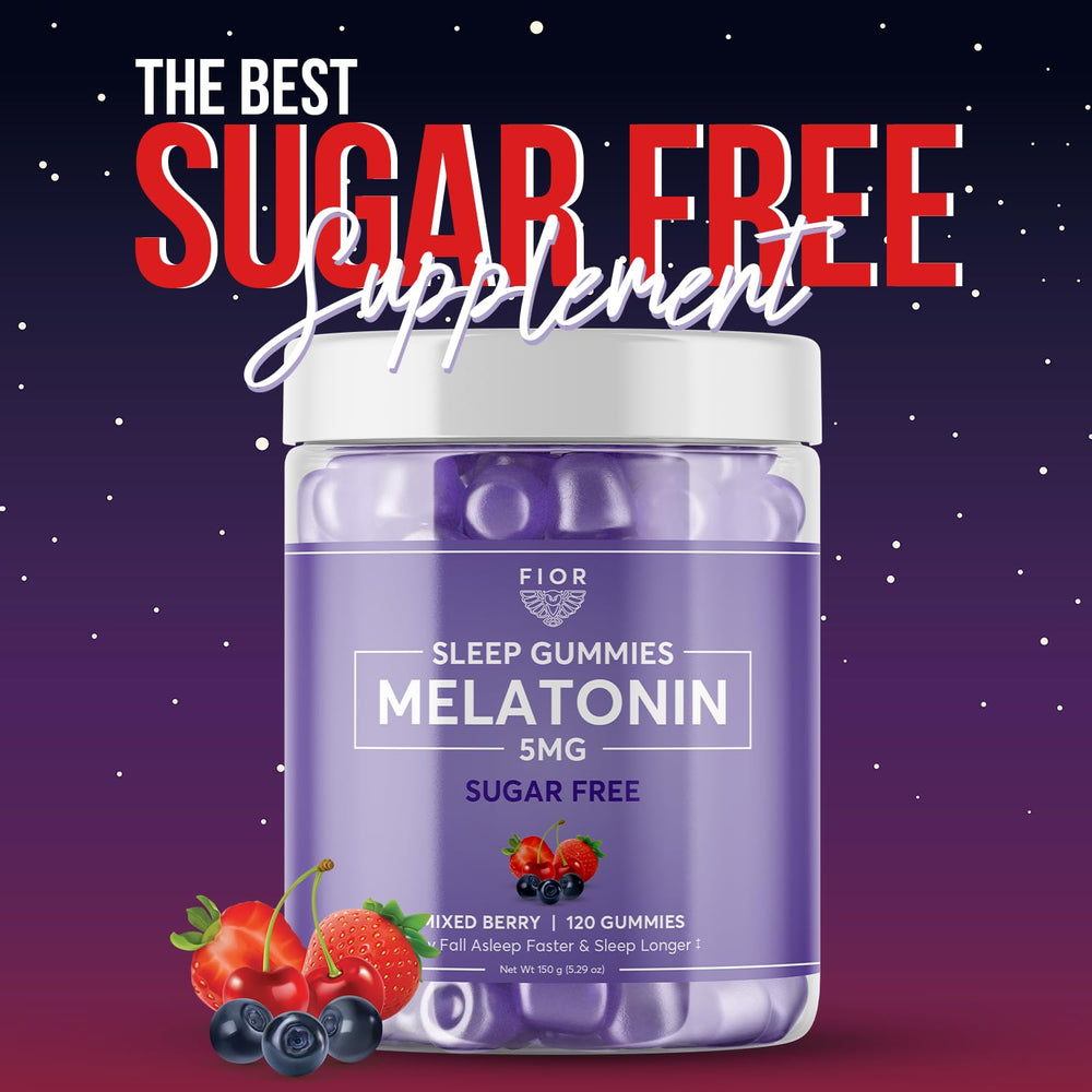 Melatonin and L-Theanine gummies on white
