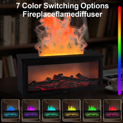 Diffuser with remote control and auto-off timer on a desk
