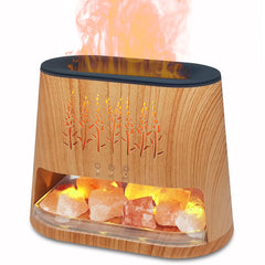 Fireplace flame diffuser with 8-color LED lighting