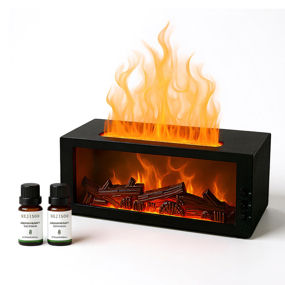 Front view of Lonyiabbi Fireplace Flame Diffuser and Humidifier