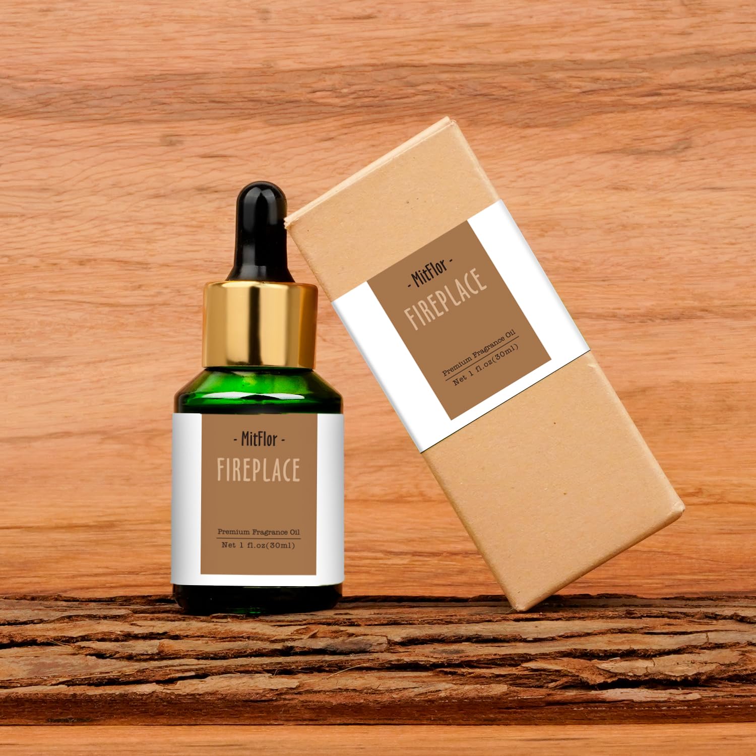 Amber and clove notes in fireplace fragrance oil
