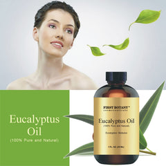 Massage oil blended with eucalyptus essential oil
