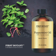First Botany peppermint oil bottle packaged in USA