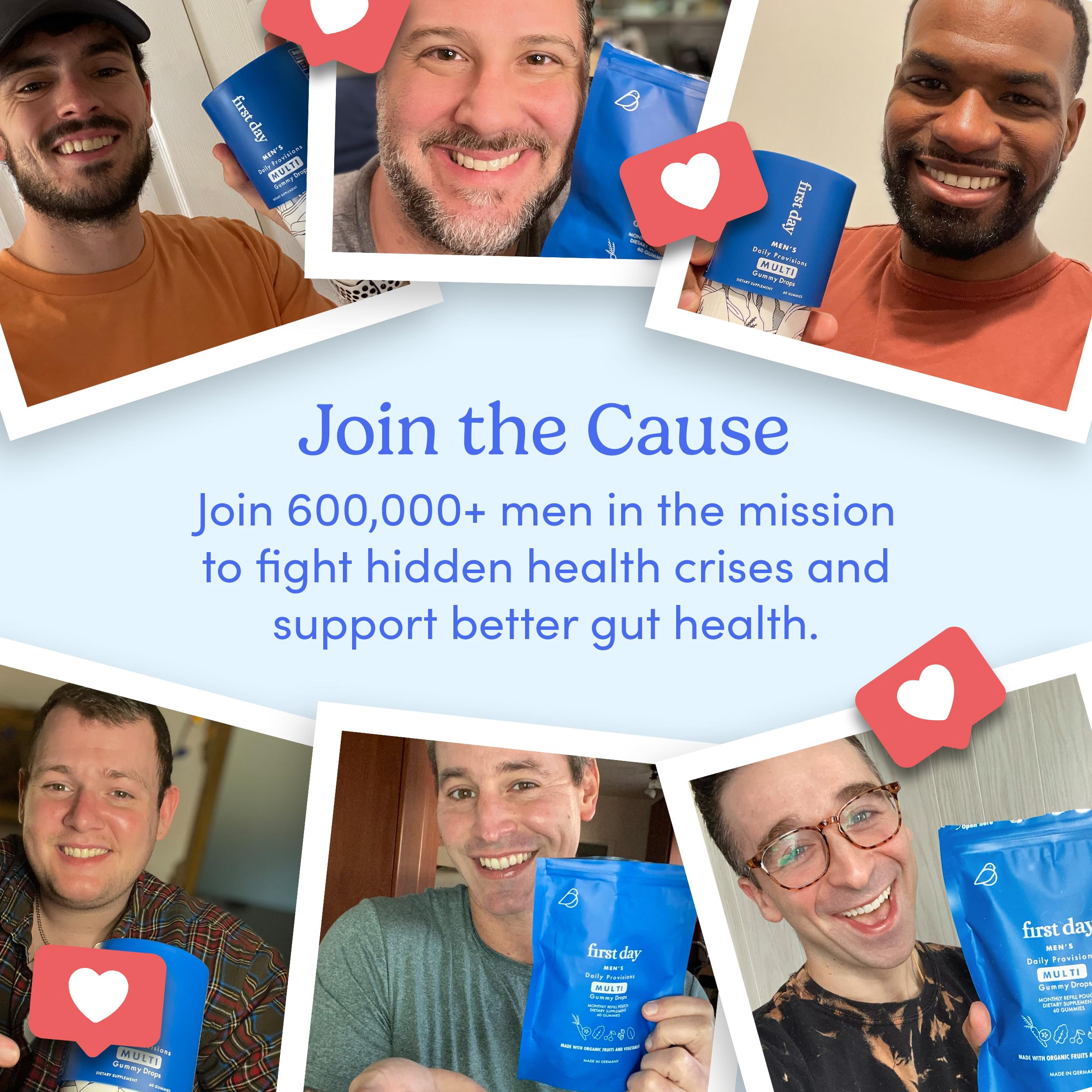 60-day supply of First Day 3-in-1 probiotics for men