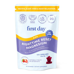 First Day Kids Magnesium Citrate Gummies Strawberry flavor bottle – front view