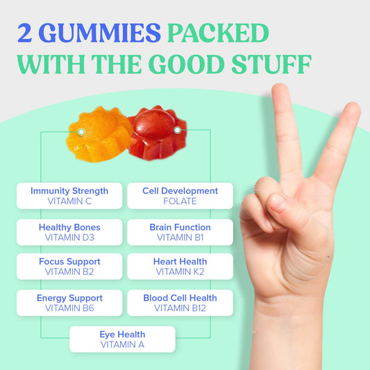 Alternative front view angle of First Day Kids Multivitamin Gummies