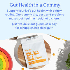 Bottle of FIRST DAY Kids Probiotic Gummies