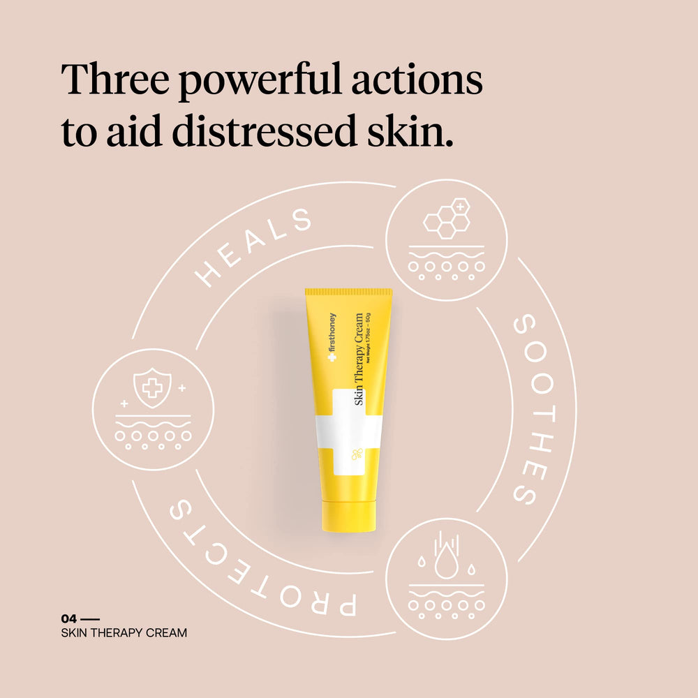 FIRST HONEY Manuka cream for babies demonstrates safe, gentle application for family skincare.