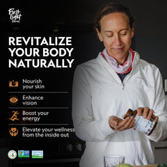 Daily-use capsules with glass of water for convenient wellness routine