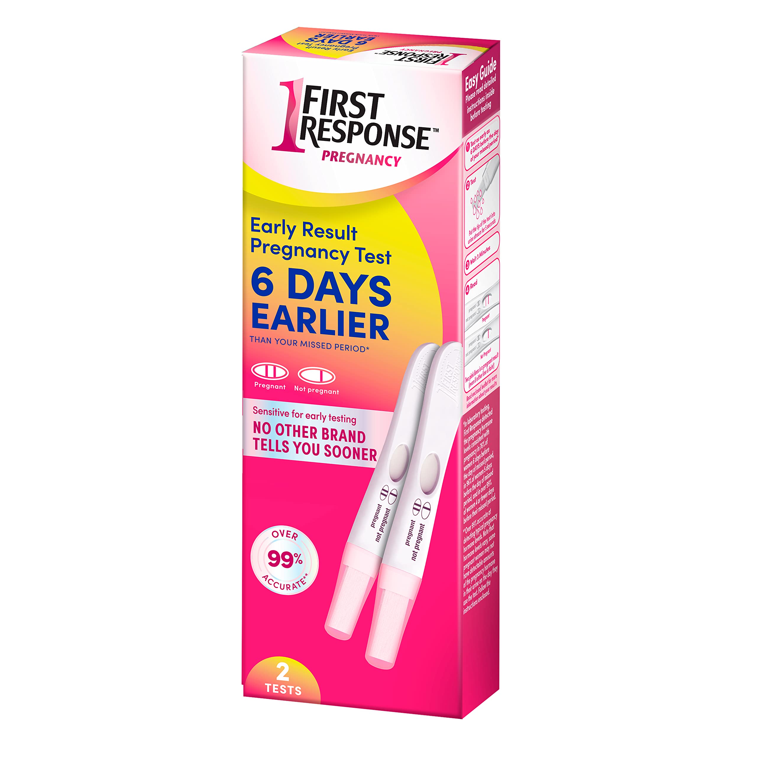 Close-up of test sticks in packaging (packaging may vary)