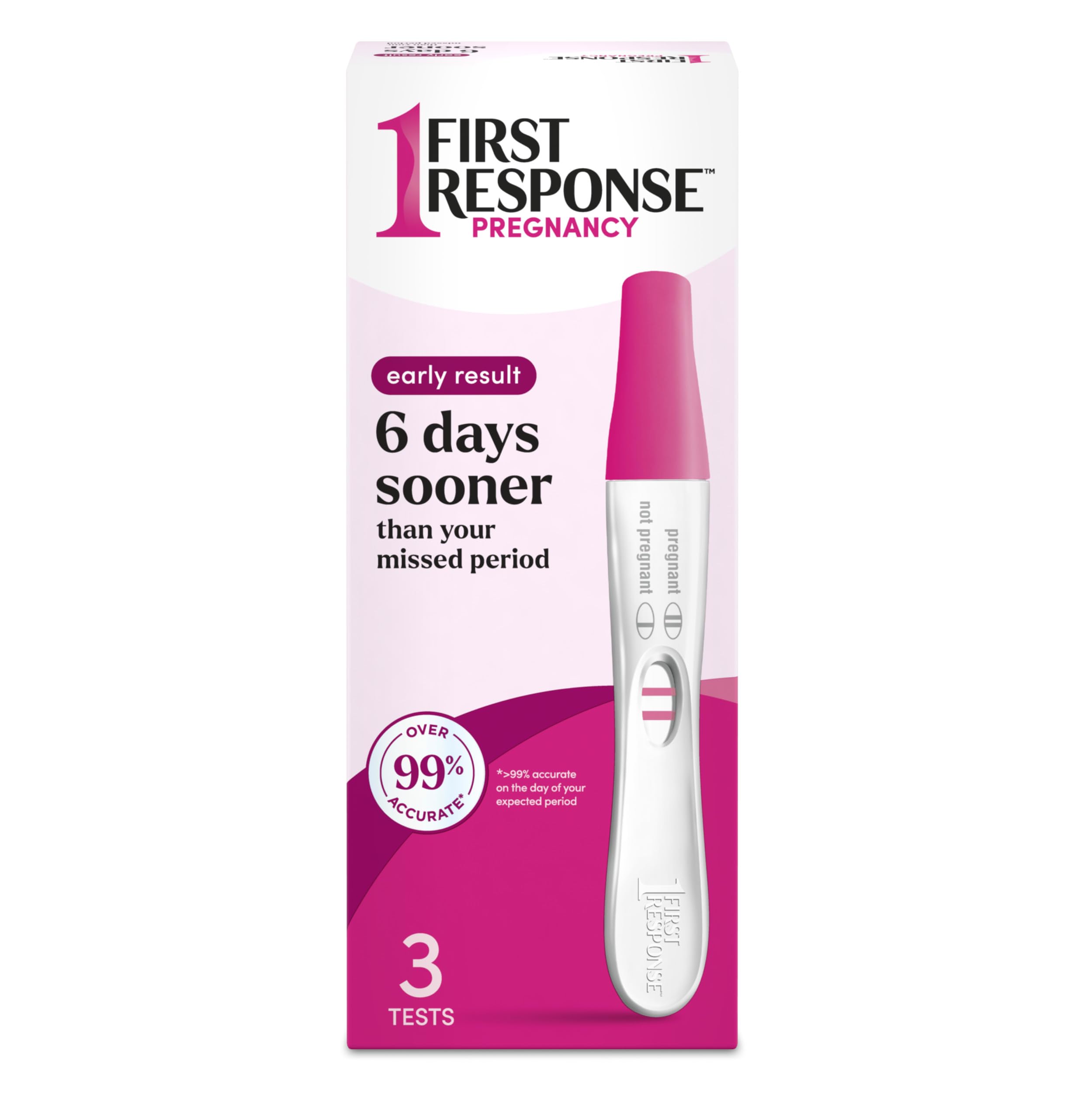 Front view of FIRST RESPONSE Early Result Pregnancy Test 3-count pack