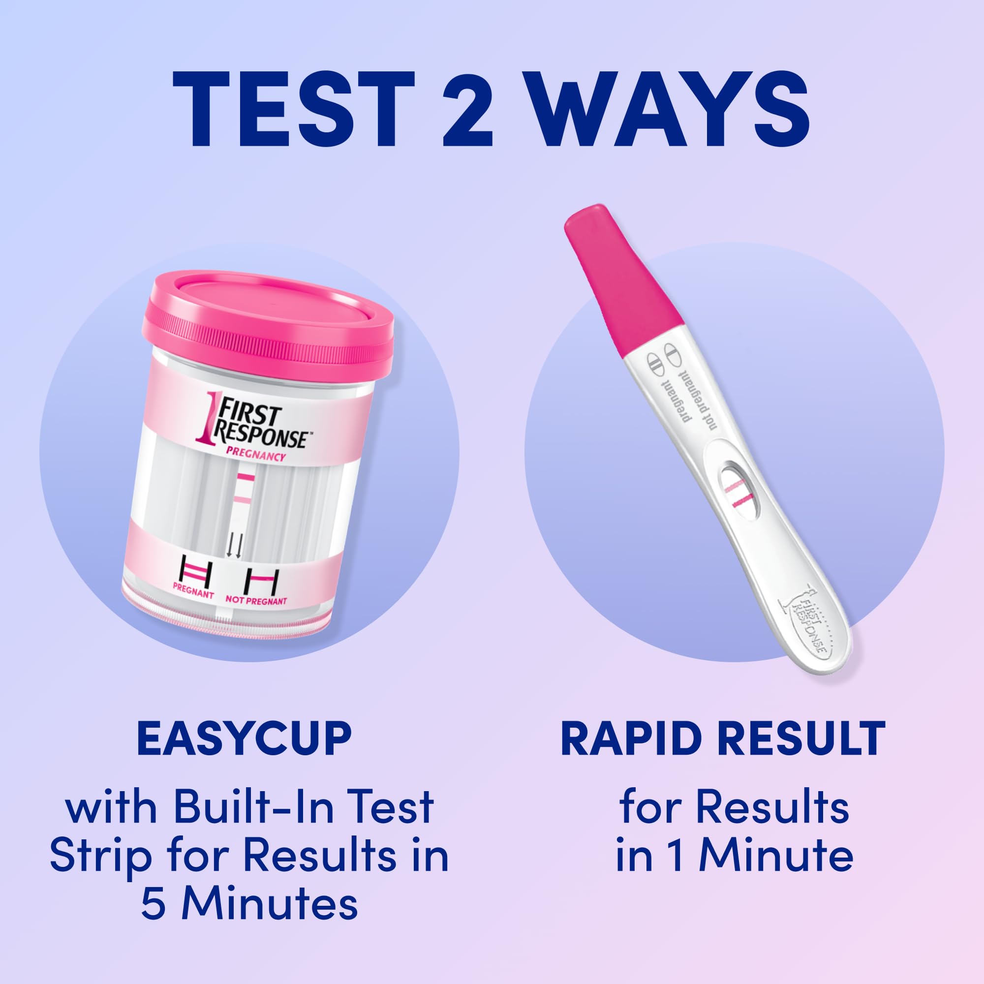 EasyCup test showing built-in test strip inside the cup