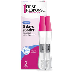 Pack shot of First Response Gold digital pregnancy test