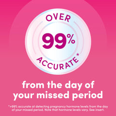 Result example showing two pink lines indicating pregnant