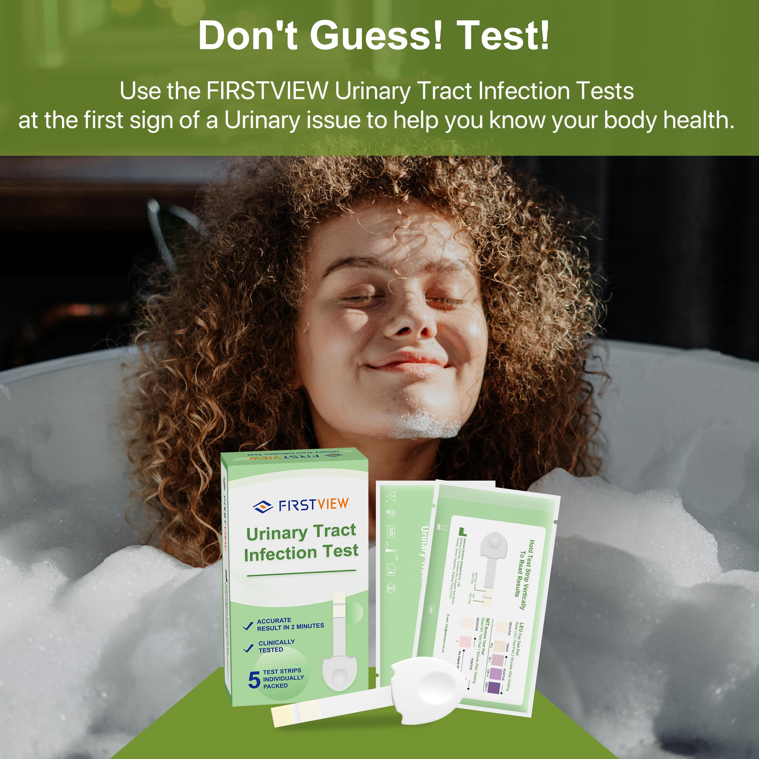 Leukocytes and Nitrites indicators on the test strip