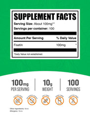 Fisetin powder ingredient and quality testing profile