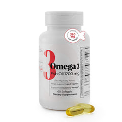 Fish Oil 1200 mg bottle with 360 mg Omega-3 per serving