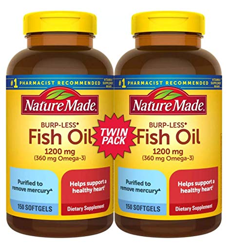 Fish Oil Burp-Less 1200mg bottle front