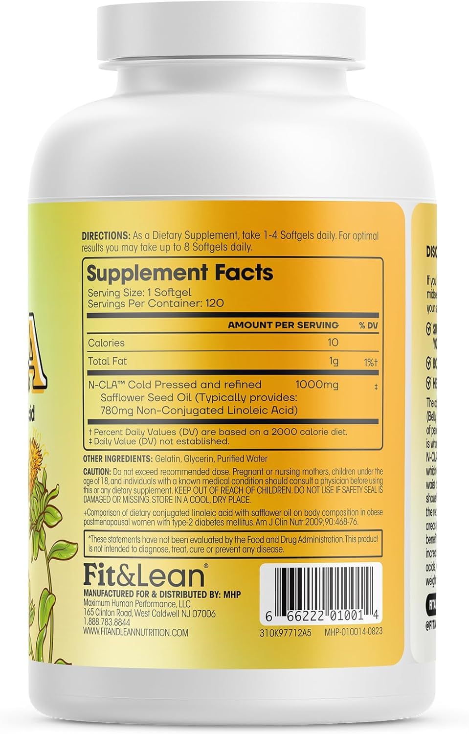 Non-conjugated linoleic acid from safflower oil illustration