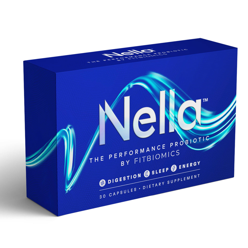 FITBIOMICS Nella bottle cap seals freshness for daily gut support.