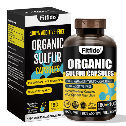 Front view of Fitfido MSM Capsules bottle