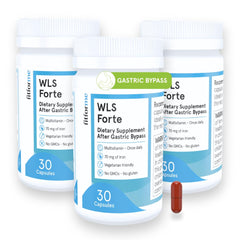 Front view of FitForMe Bariatric Multivitamins with Iron WLS Forte bottle