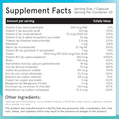 Close-up of WLS Forte bottle showing one-a-day capsule