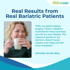 Nutrition label for FitForMe bariatric vitamin