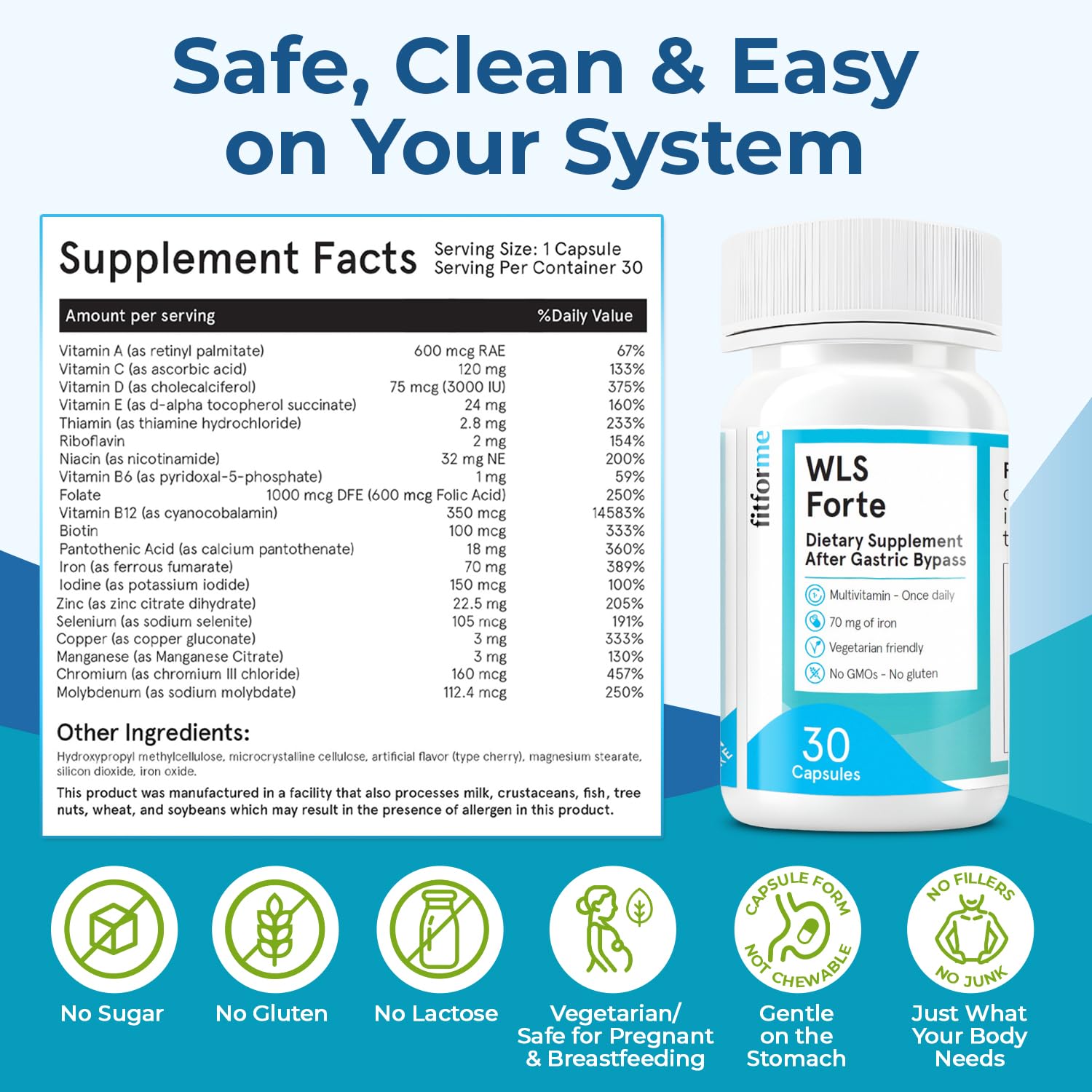 WLS Forte one-a-day capsule close-up