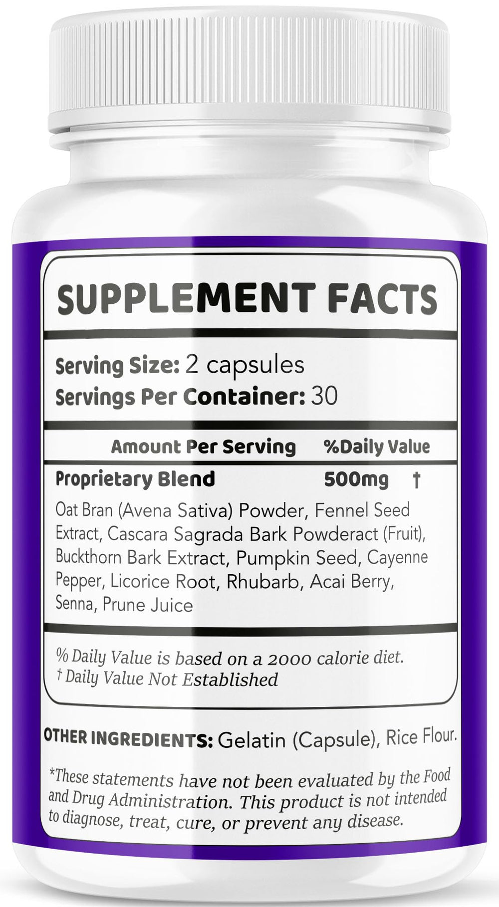 FitJaro supplement facts label