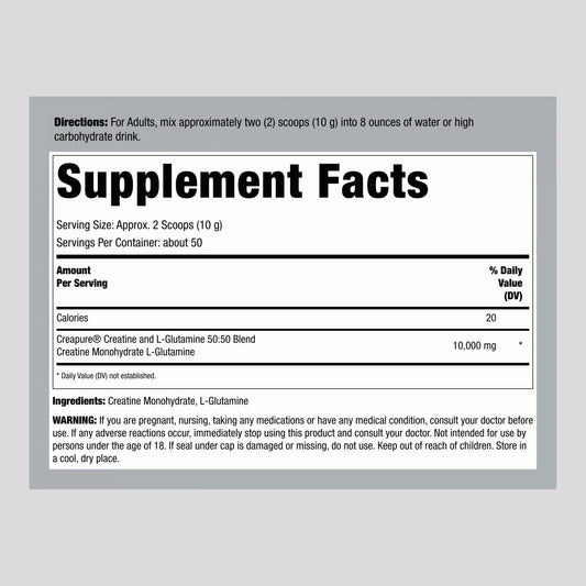 Fitness Labs Creatine and L-Glutamine powder jar with label