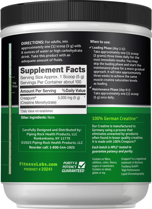 Scoop of Fitness Labs Creatine Monohydrate showing 5,000 mg per serving