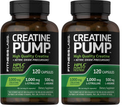 Fitness Labs Creatine Monohydrate Capsules front pack (pack of 2)