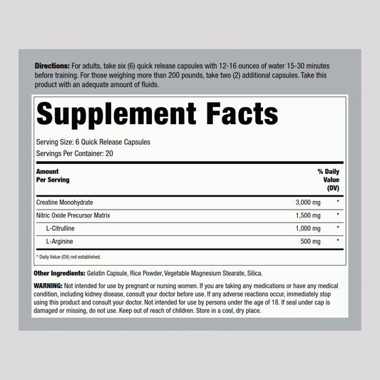Fitness Labs Creatine Monohydrate Capsules side view pack 2