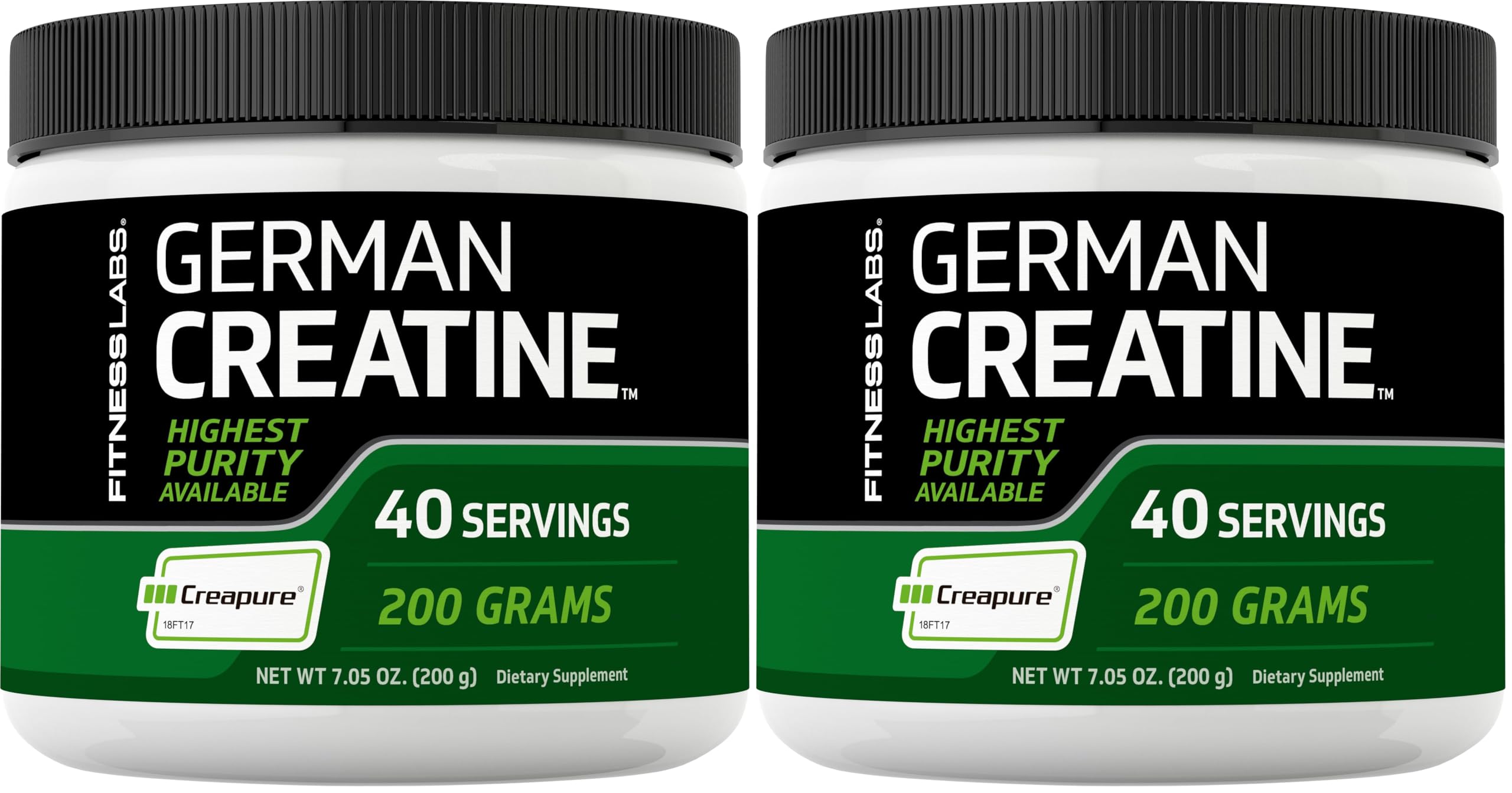 Front view of Fitness Labs Creatine Powder Pack 2 7.05 oz
