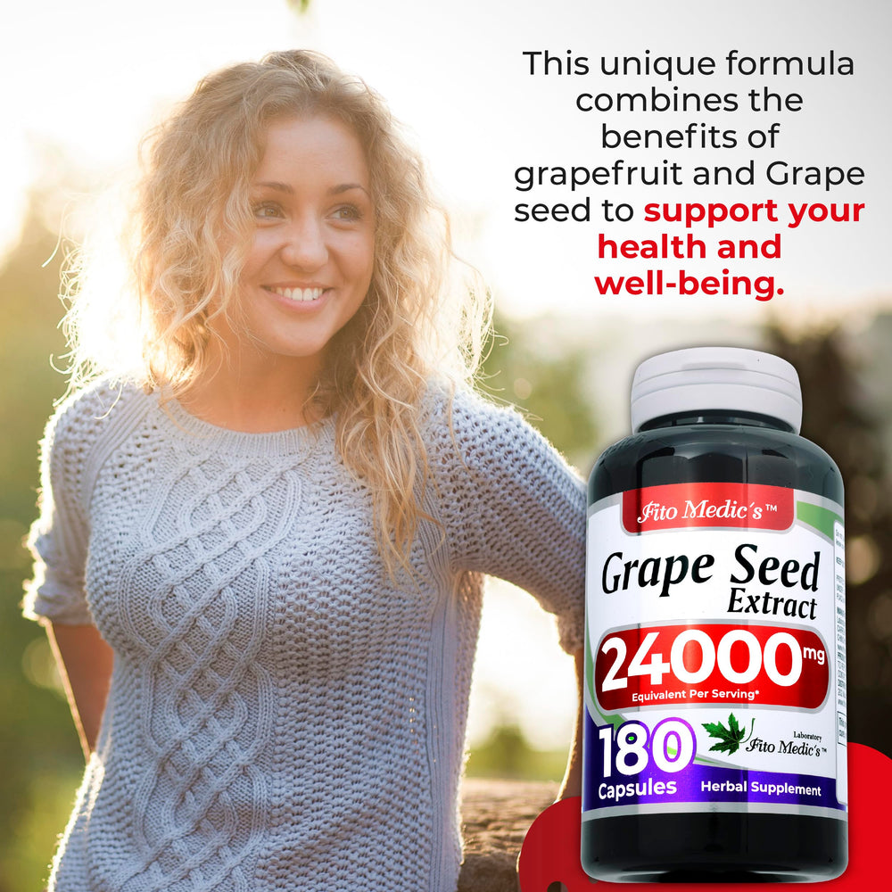 Close-up of the Grapeseed Extract bottle label