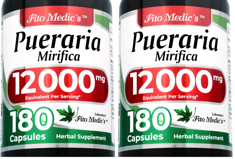 Front view of FITO MEDIC'S Lab Pueraria Mirifica capsules bottle