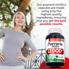 Graphic highlighting 12000 mg per serving of pueraria mirifica extract