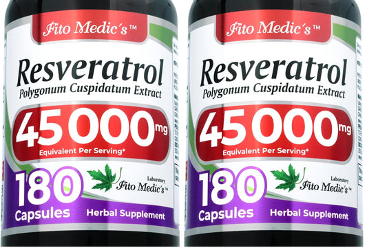 FITO MEDIC'S Lab Resveratrol 180-count bottle – Pack of 2 (hero image)