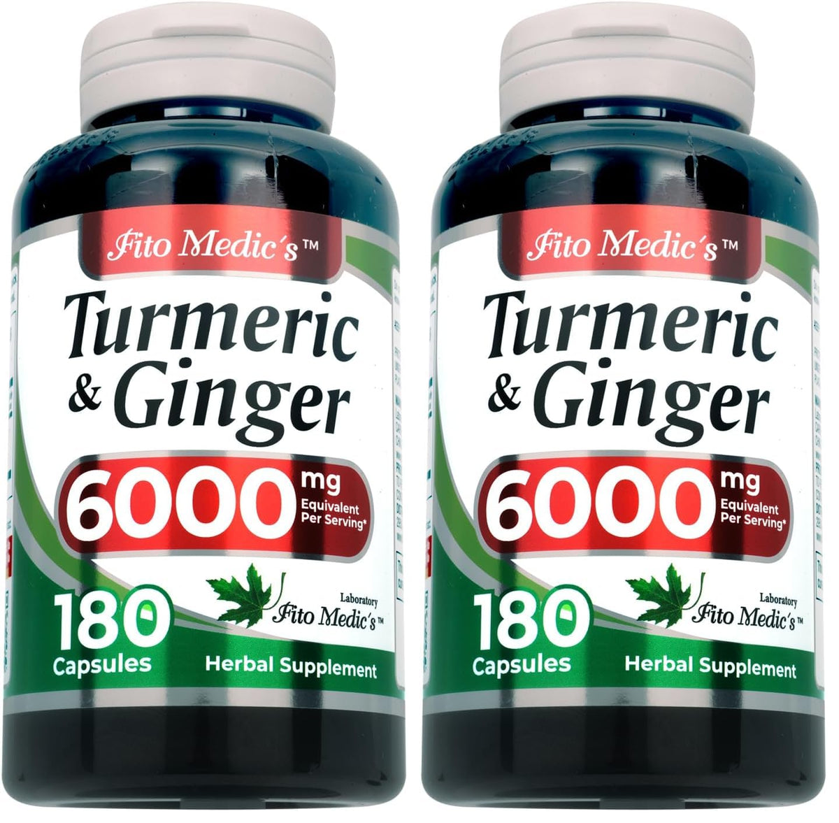 FITO MEDIC'S Lab turmeric and ginger supplement bottle front