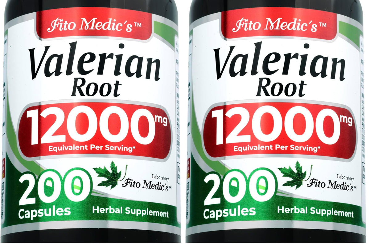 Bottle of FITO MEDIC'S Lab Valerian Root Capsules – 200 capsules