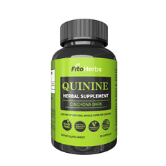 Bottle of FitoHerbs Quinine Cinchona Bark 1000mg vegan capsules