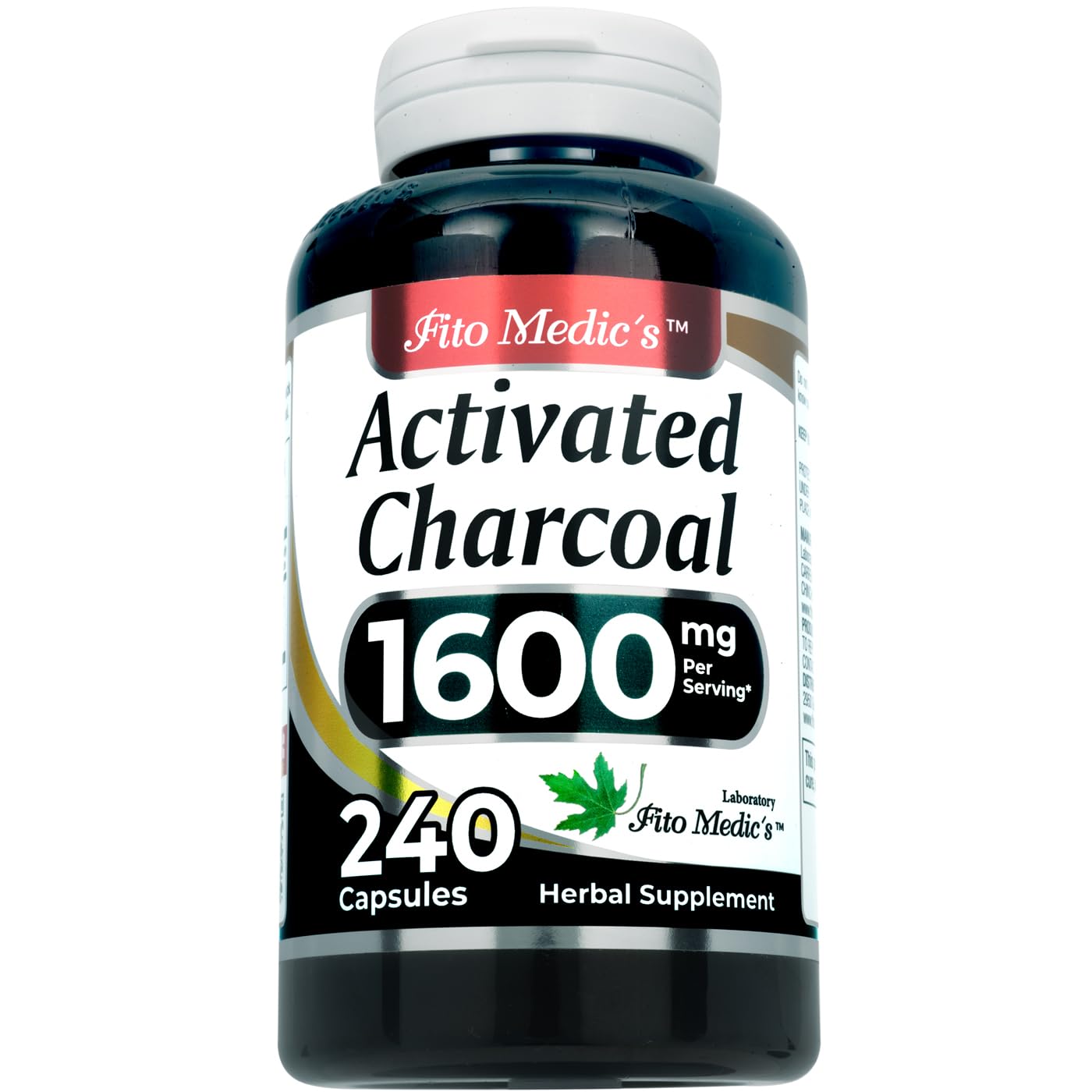 FITO MEDIC'S Activated Charcoal Pills bottle with label