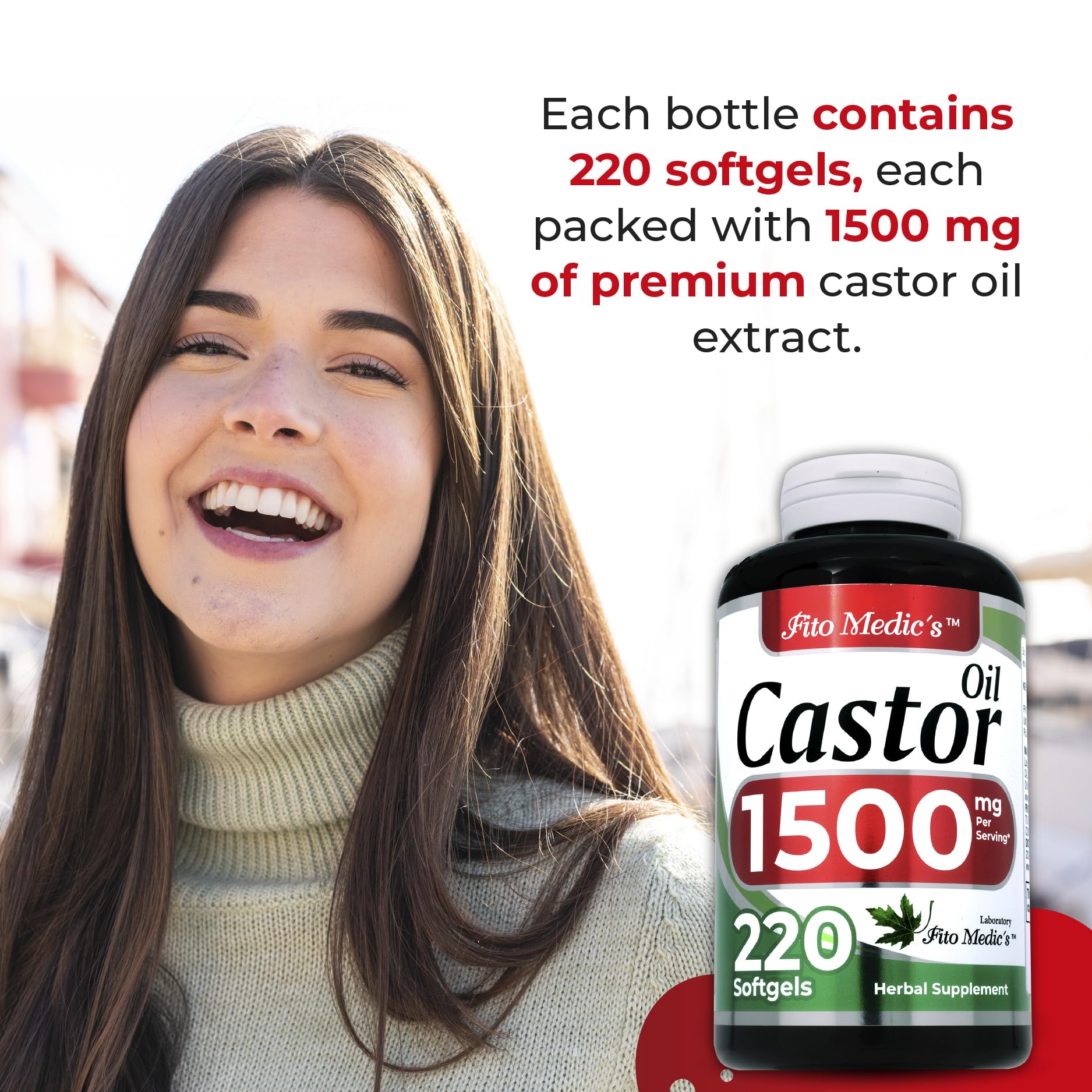 Illustration of ultra high absorption Castor Oil formula